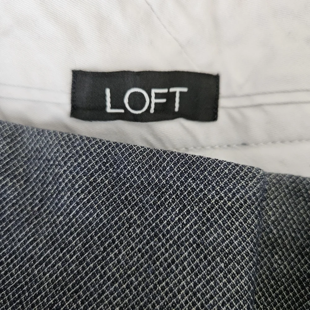 Ann Taylor LOFT Julie Straight Leg Dress Pants Gray High Rise Career 10